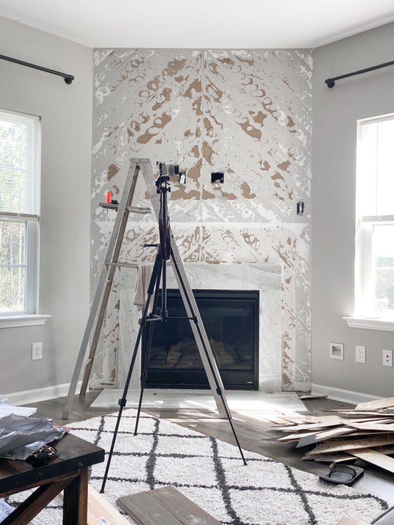 Fireplace Accent Wall Fail - aftermath