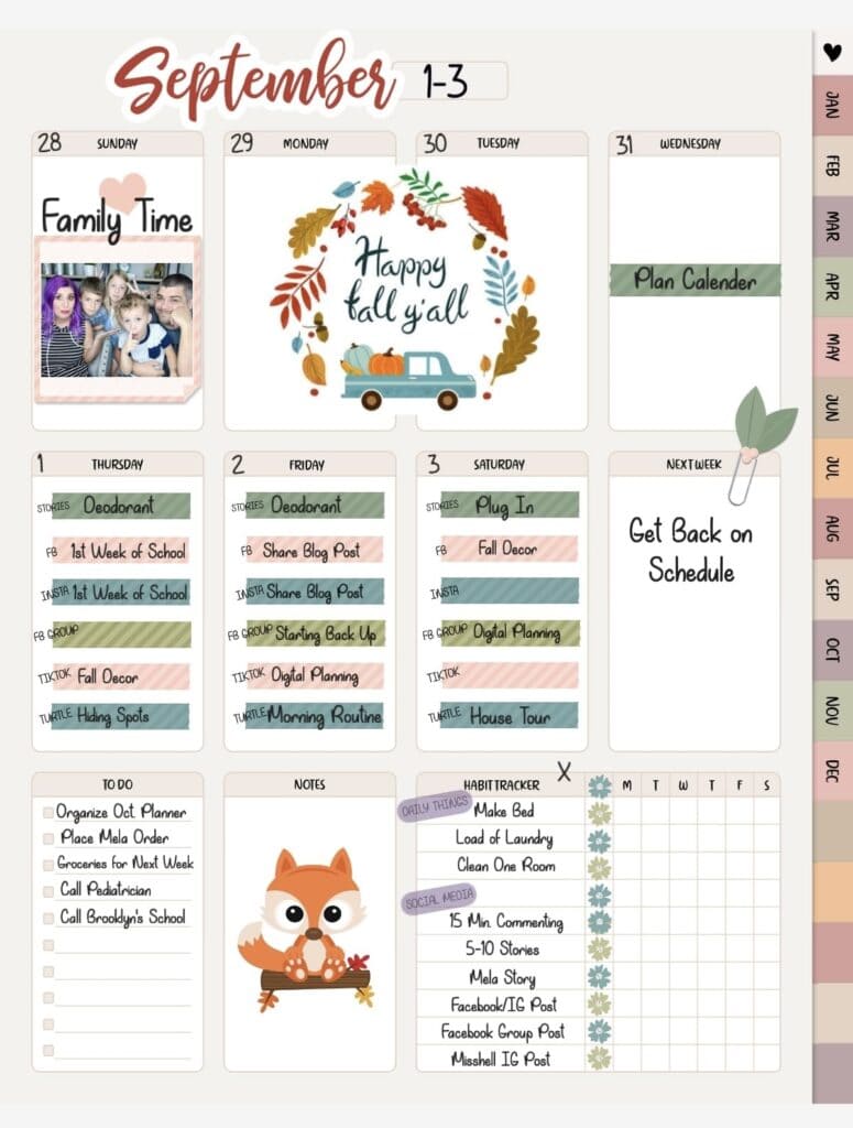 Why You Should Start Digital Planning Now - Weekly Overview